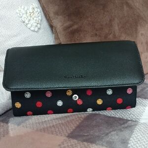 Vera Bradley Havana Rose Fabric/Faux Leather Polka Dot Wallet